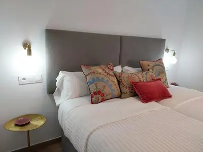 Cama o camas de una habitación en Alojamientos rurales Arbonaida