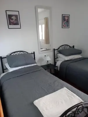 Cama o camas de una habitación en Casa Rural Olivares