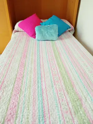 Cama o camas de una habitación en Apartamento La Viñuela