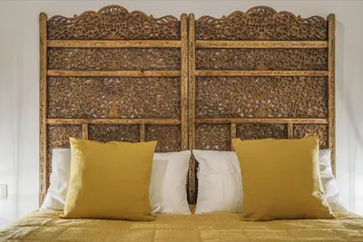 Cama o camas de una habitación en Alohamundi Castellar