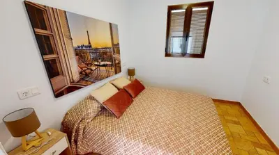 Cama o camas de una habitación en Apartamento LA TERRAZA 2 dormitorios