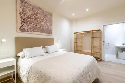 Cama o camas de una habitación en Apartamentos Cervantes 17