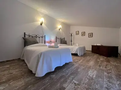 Cama o camas de una habitación en Casa Rural Alfavila