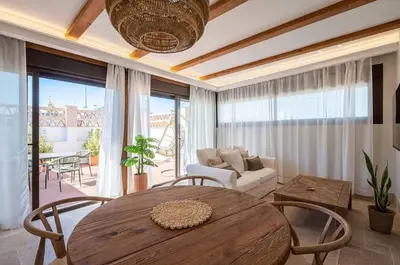 Zona de estar de Arcos de Medina - Apartamentos premium
