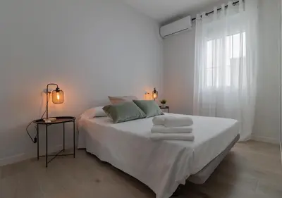 Cama o camas de una habitación en Apartamento Huerto San Pedro