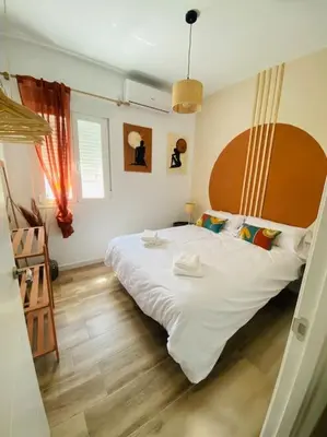 Cama o camas de una habitación en SunShine San Eloy - Centro de Cordoba